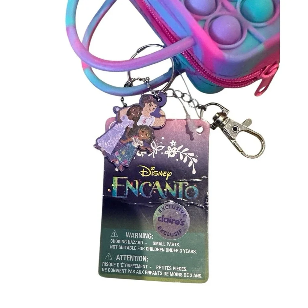 NWT Disney Encanto Claire's Mini Pop It Purse Pink Purple Green Silicone